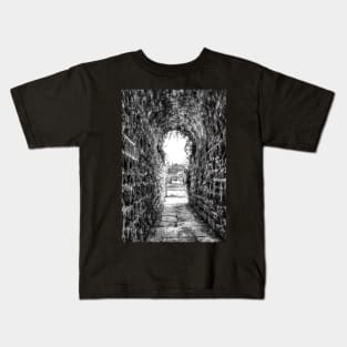 Whitby Abbey Through The Keyhole Tunnel Kids T-Shirt